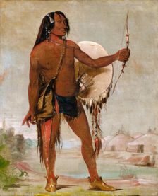 E'e-a-chín-che-a, Red Thunder, Son of Black Moccasin, 1832. Creator: George Catlin