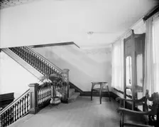 E.M. Bigsby Co. show rooms, clock on the balcony, between 1900 and 1915. Creator: Unknown