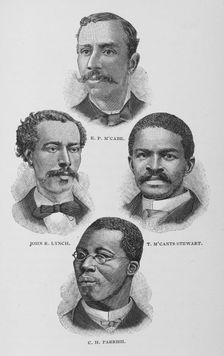 E. P. M'Cabe, John R. Lynch, T. M'Cants Stewart, C. H. Parrish, 1887. Creator: Unknown