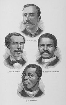 E. P. M'Cabe, John R. Lynch, T. M'Cants Stewart, C. H. Parrish, 1887. Creator: Unknown