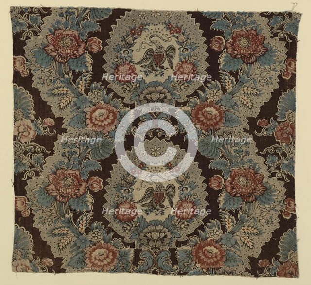 E Pluribus Unum (From the Many, One) (Furnishing Fabric), Manchester, 1825/35. Creator: Unknown.