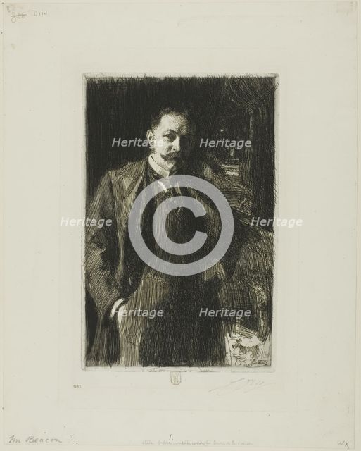 E. R. Bacon, 1897. Creator: Anders Leonard Zorn.
