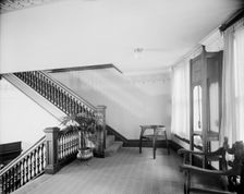 E.M. Bigsby Co. show rooms, clock on the balcony, between 1900 and 1915. Creator: Unknown