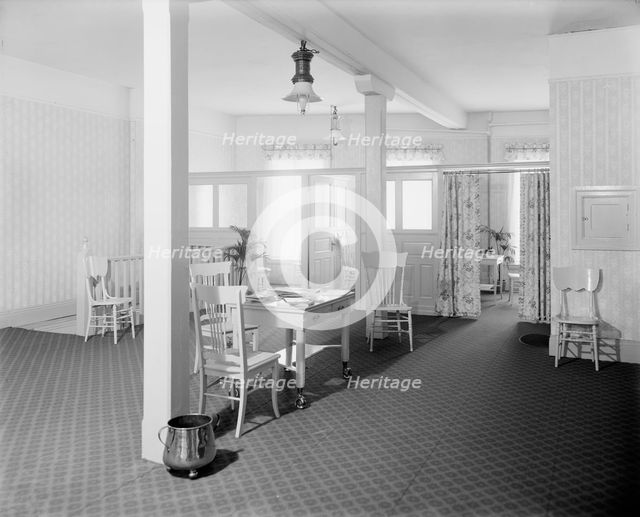 E.M. Bigsby Co. show rooms, restroom, third floor, between 1900 and 1915. Creator: Unknown.