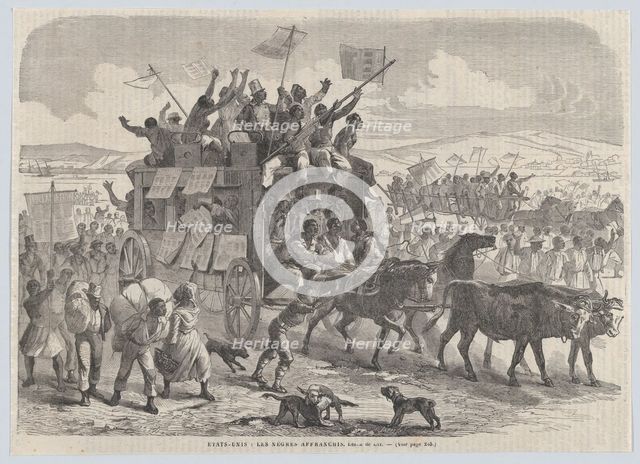 Emancipated Slaves, from "Le Journal Illustré", July 23-30, 1865. Creator: Amand Jacob.