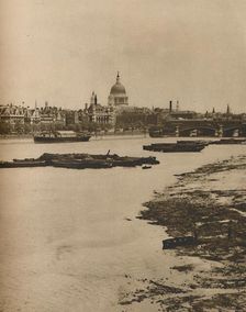 Embankment and Blackfriars from the South End of Waterloo Bridge c1935. Creator: Donald McLeish