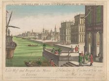 Embankment and view to the sea from Livorno, 1755-1779. Creator: Balthasar Friedrich Leizelt