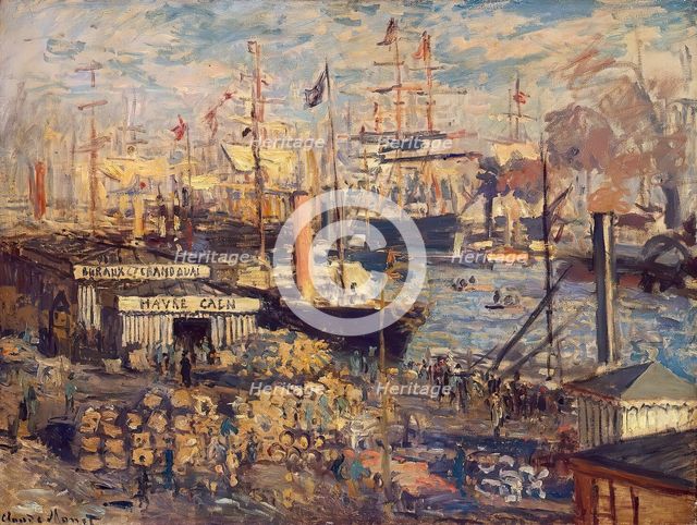 Embankment in Le Havre, 1874. Creator: Claude Monet.