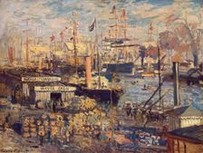 Embankment in Le Havre, 1874. Creator: Claude Monet