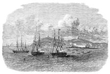 Embarkation at Cape Coast Castle of the troops recalled from the Ashantee War, 1864. Creator: Unknown