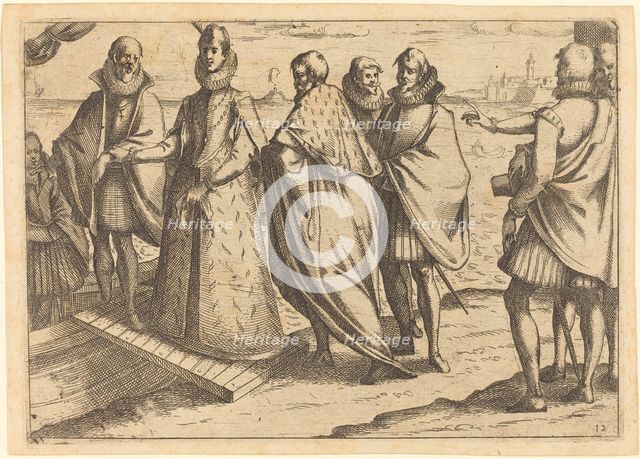 Embarkation at Genoa, 1612. Creator: Jacques Callot.