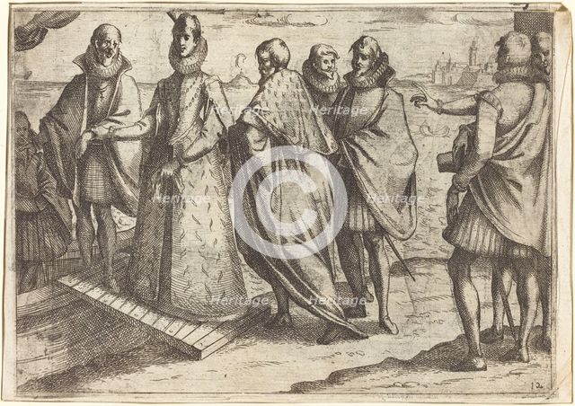 Embarkation at Genoa [recto], 1612. Creator: Jacques Callot.