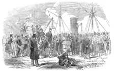 Embarkation of Arms, at Calais, on Friday, 1854. Creator: Unknown