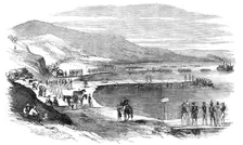 Embarkation of British Troops (Light Division), at Varna, for the Crimea, 1854. Creator: Unknown