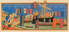 Embarkation of knights of the Order of the Holy Spirit to the Holy Land, 14th century (1877). Creator: Unknown