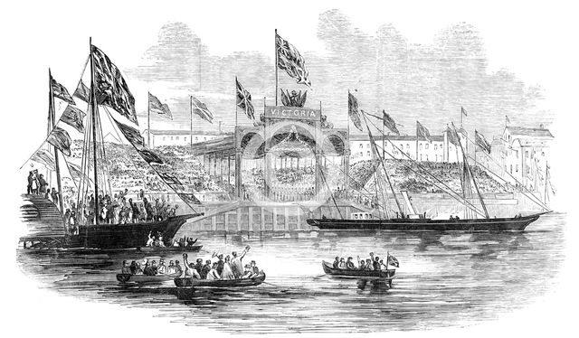 Embarkation of Her Majesty, at Hull, 1854. Creator: Unknown.