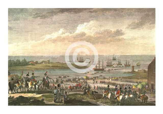 Embarkation of the English in Holland, 30 November 1799, (c1850). Artist: François-Louis Couché.