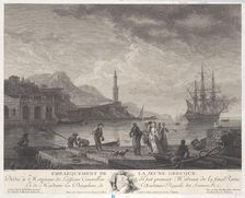 Embarkation of the Young Greek, ca. 1771. Creator: Yves Le Gouaz