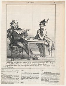 Embêtant tout de même, patron..., 1870. Creator: Honore Daumier