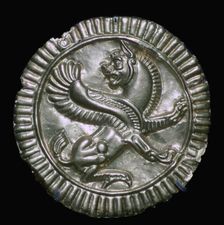 Embossed ornament in the form of a lion-griffin, from the Oxus treasure, 5th-4th century BC