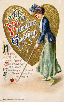 Embossed valentine card, Germany, c1911