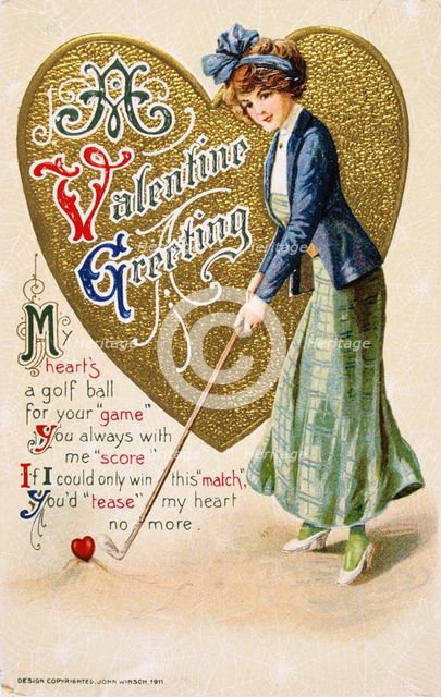Embossed valentine card, Germany, c1911. Creator: Unknown.