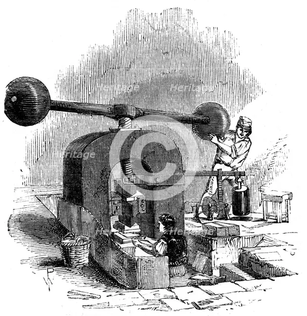 Embossing press, 1886. Artist: Unknown