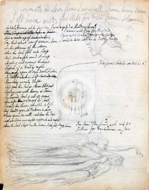 Emblem 33; youth leading age, c1787-1818.  Creator: William Blake.