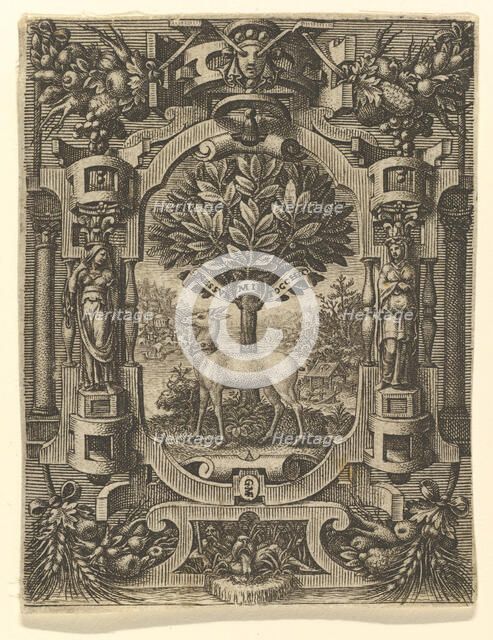 Emblem of Lucrezia Gonzaga, before 1566. Creator: Giorgio Ghisi.