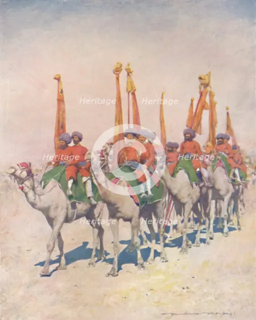 'Emblem-bearers of Cutch', 1903. Artist: Mortimer L Menpes.