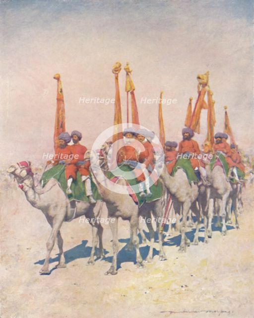 'Emblem-bearers of Cutch', 1903. Artist: Mortimer L Menpes.