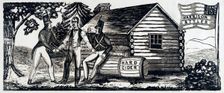 Emblem for the Harrison & Tyler Presidential Campaign in 1840, 1840
