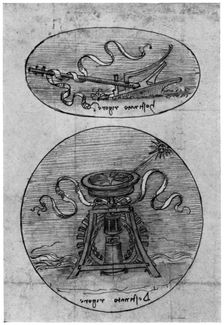 Emblem; Hostinato Rigore (detail), late 15th or early 16th century (1954). Artist: Leonardo da Vinci