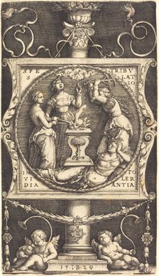 Emblem with Hope, Tribulation, Envy, and Tolerance, 1529. Creator: Master I. B.