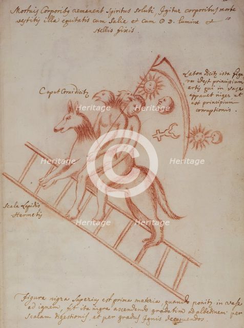 Emblematical drawing, 17th century.  Creator: Unknown.