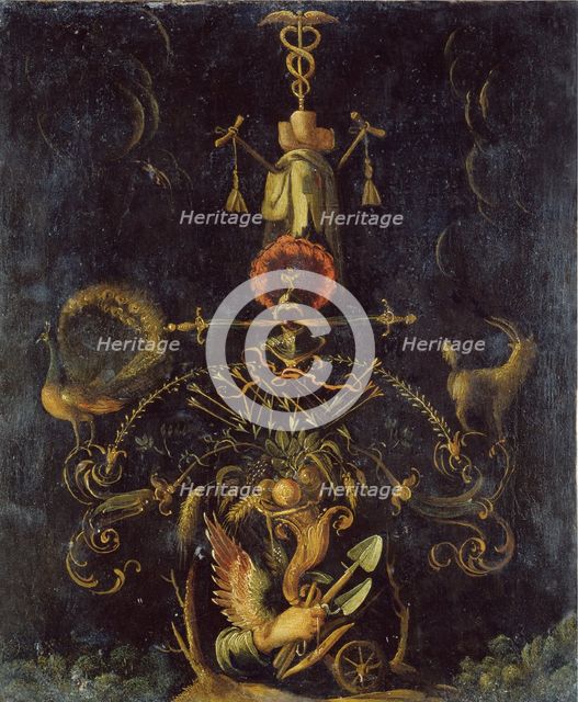 Emblematic Representation, 1600. Creator: Karel van Mander I.