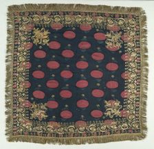 Embroidered Cover, 19th century. Creator: Unknown