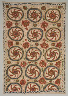 Embroidered Cover or Curtain, 17th-18th century. Creator: Unknown