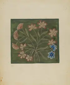 Embroidered Coverlet, c. 1936. Creator: Jules Lefevere
