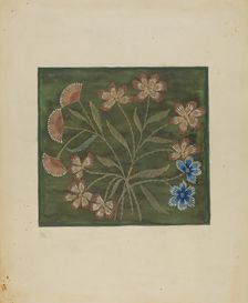 Embroidered Coverlet, c. 1936. Creator: Jules Lefevere