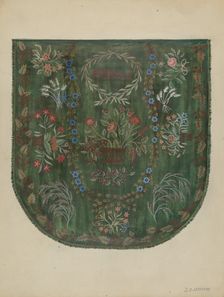 Embroidered Coverlet, c. 1936. Creator: Jules Lefevere