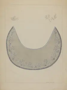 Embroidered Collar, c. 1937. Creator: Marie Famularo