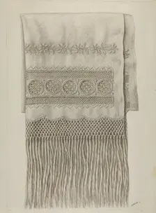 Embroidered Cloth, c. 1939. Creator: Paul Ward