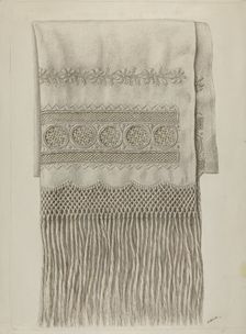 Embroidered Cloth, c. 1939. Creator: Paul Ward