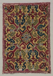 Embroidered Cushion Cover, 17th-18th century. Creator: Unknown