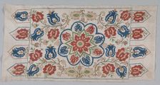 Embroidered cushion cover, 1700s. Creator: Unknown