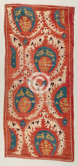 Embroidered Cushion Cover, 18th century. Creator: Unknown.