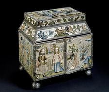 Embroidered box: Scenes from the Life of Abraham, c1665. Artist: Miss Bluitt