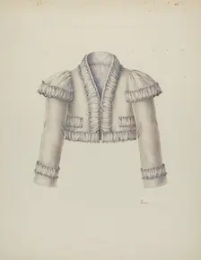 Embroidered Bolero Jacket, c. 1940. Creator: Hal Blakeley