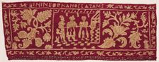 Embroidered Border: The Baking of Unleavened Bread, 1500s-1600s. Creator: Unknown